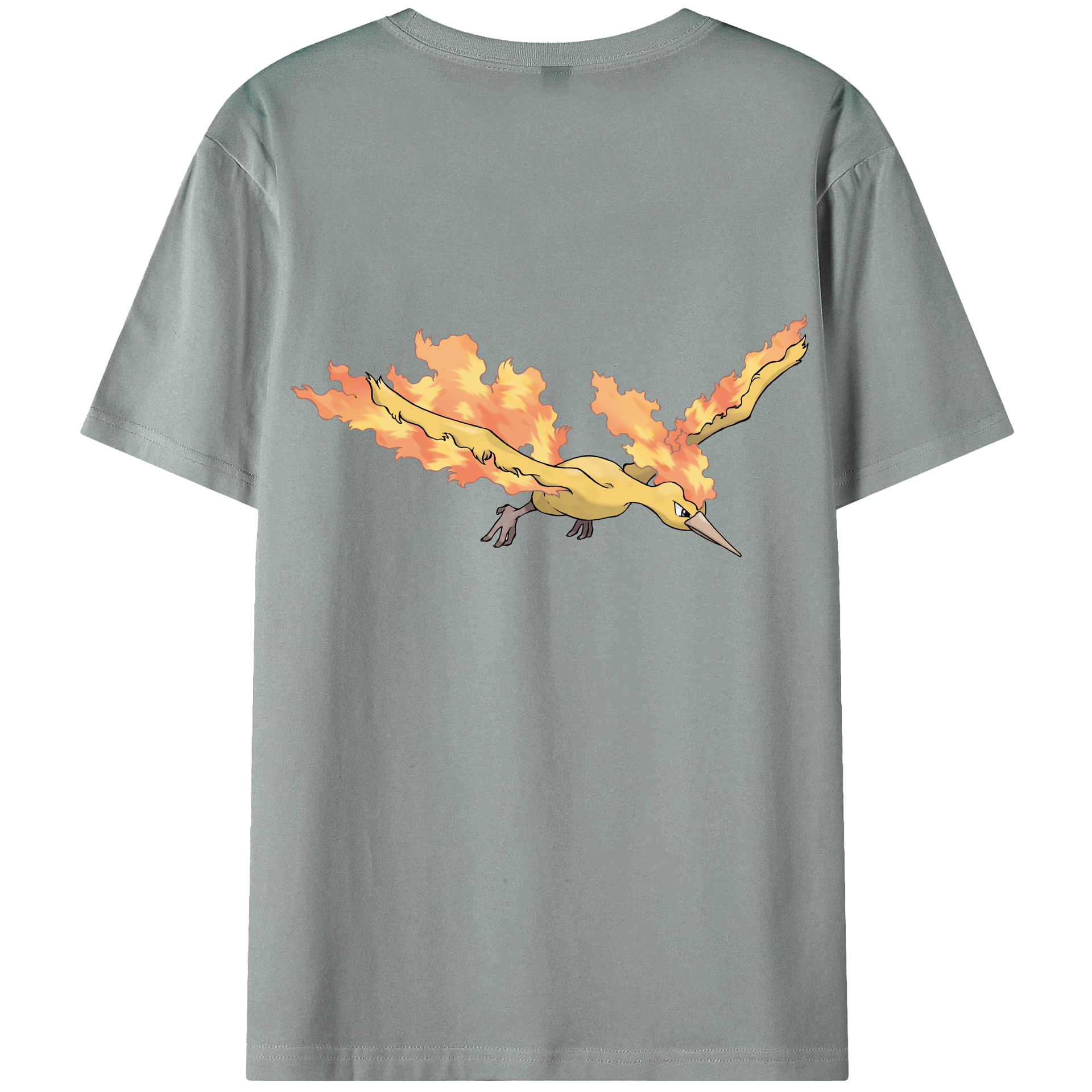 （画像用） ポケットモンスター Pokémon 綿100％ メンズ半袖Tシャツ（バックプリント） 通気性
